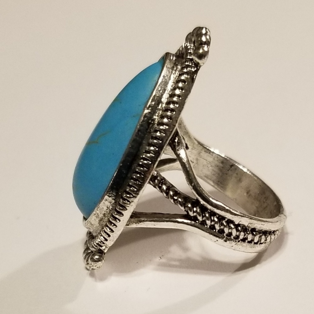 NEW SW Style Turquoise look Statement Ring - Picture 3 of 6